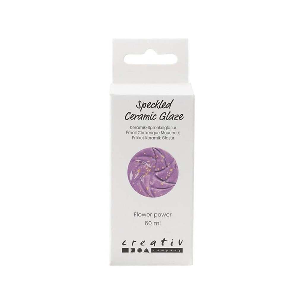 Creativ Company - Speckled Ceramic Glaze 999-1060 C Opaque Flower Power - 60ml