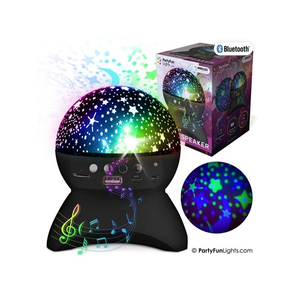 Party Funlight Stjernehimmel Bluetooth højttaler - Sort