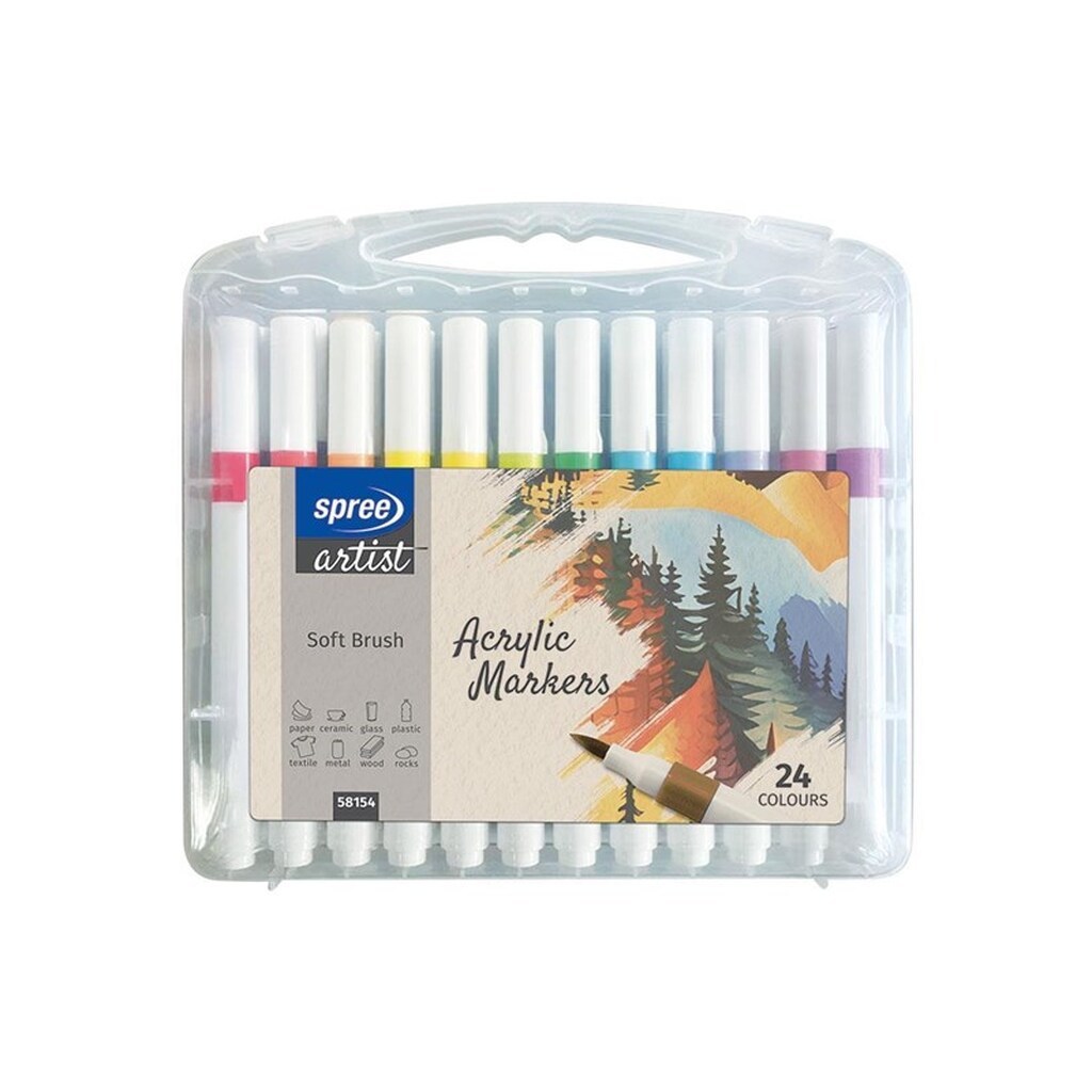 SPREE Akryl Penseltusser, 24 stk.