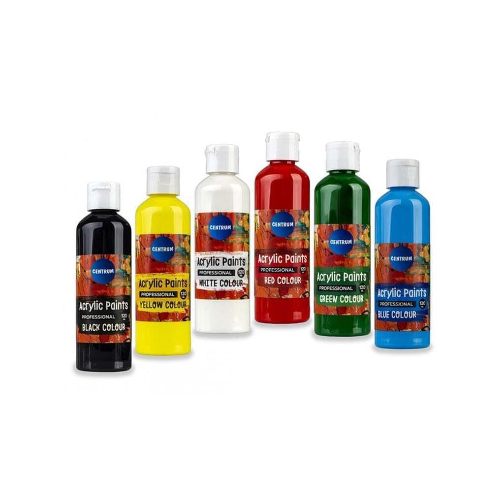 CENTRUM Akrylfarve 120ml. flaske. RØD