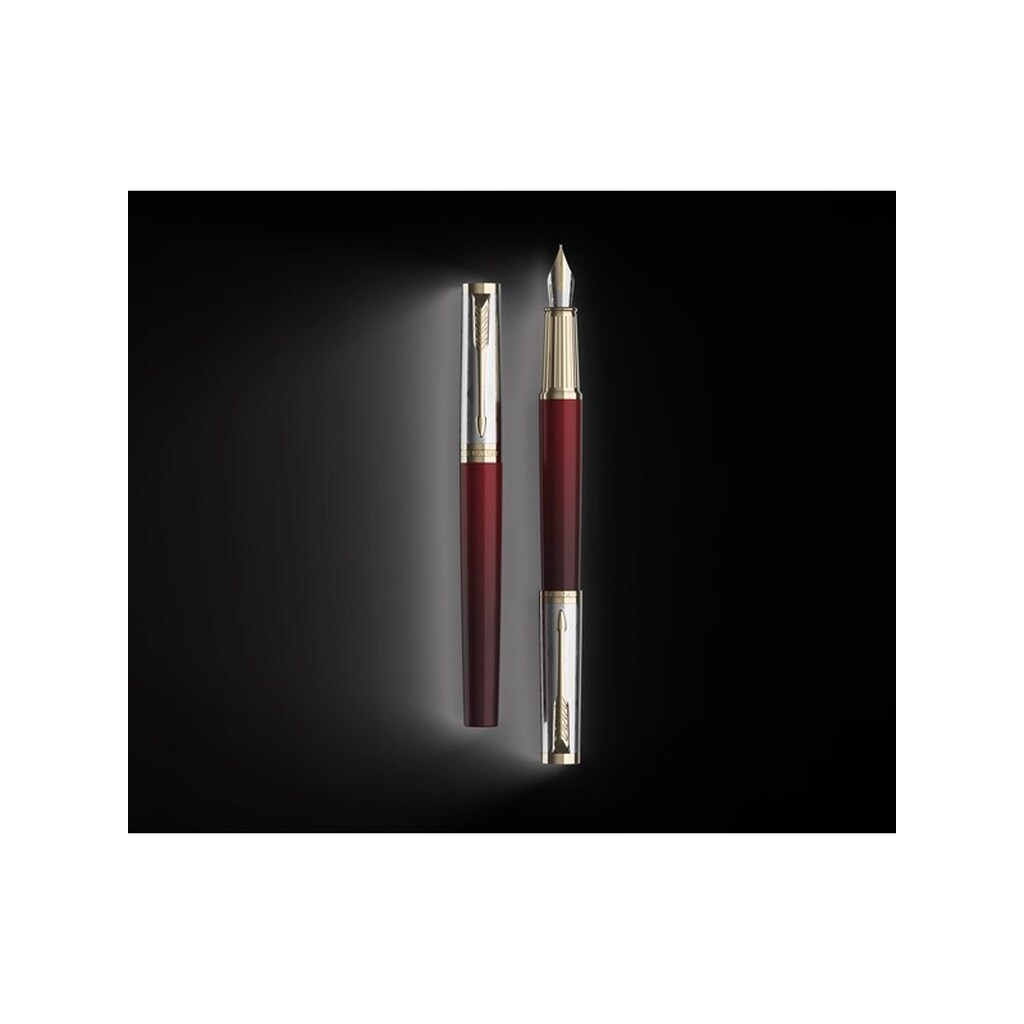 Parker Ingenuity Arnold Palmer Signature Limited Edition Rød, guldbeklædning, fyldepen, medium spids, sort blæk