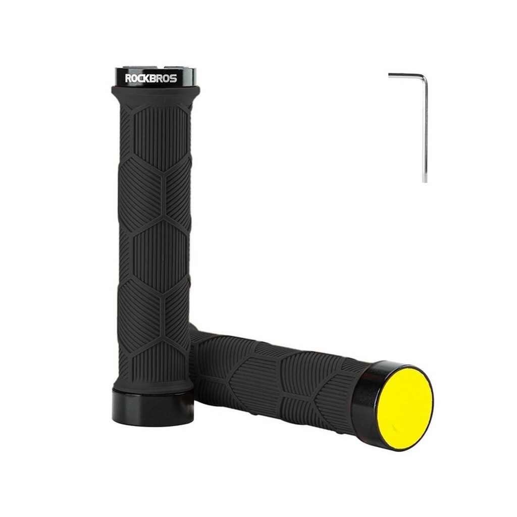Rockbros 40720007001 bicycle grips with reflector - black