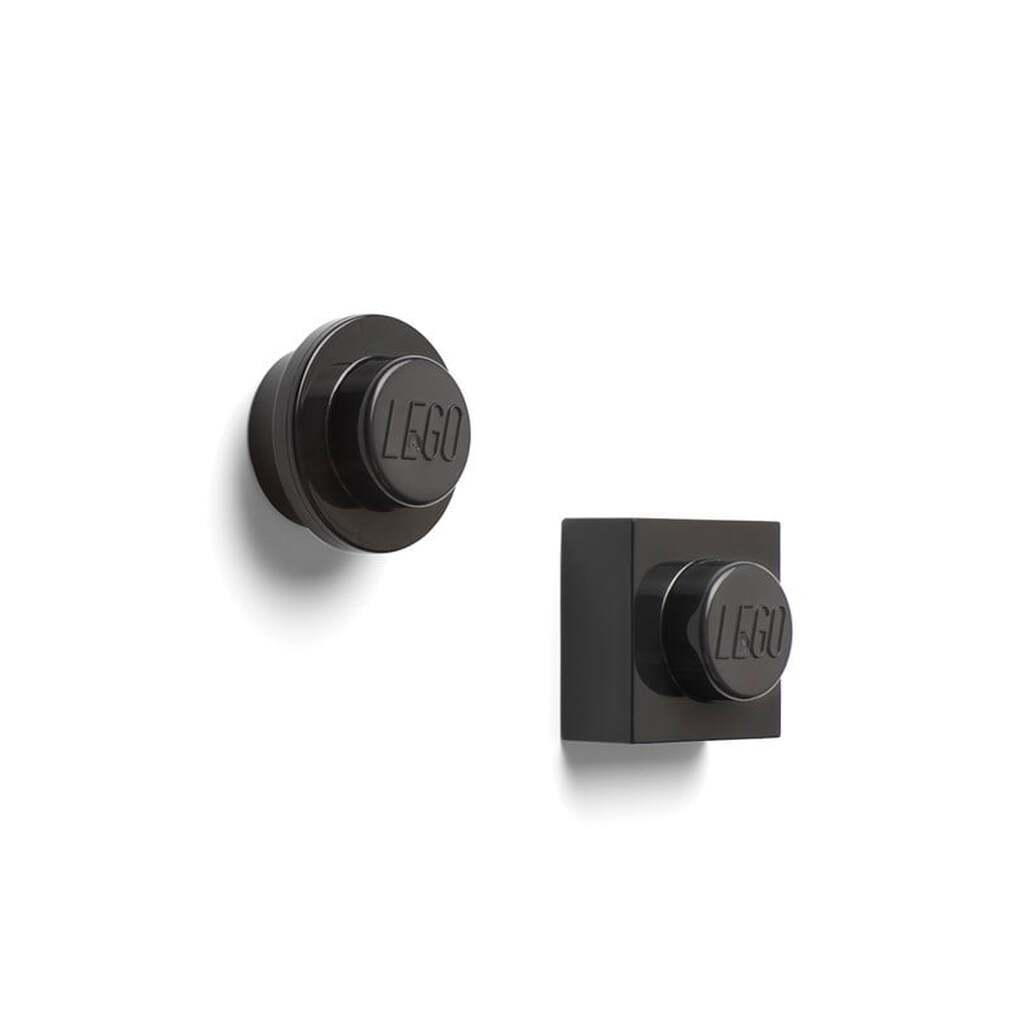 LEGO MAGNET SET ROUND AND SQUARE - BLACK