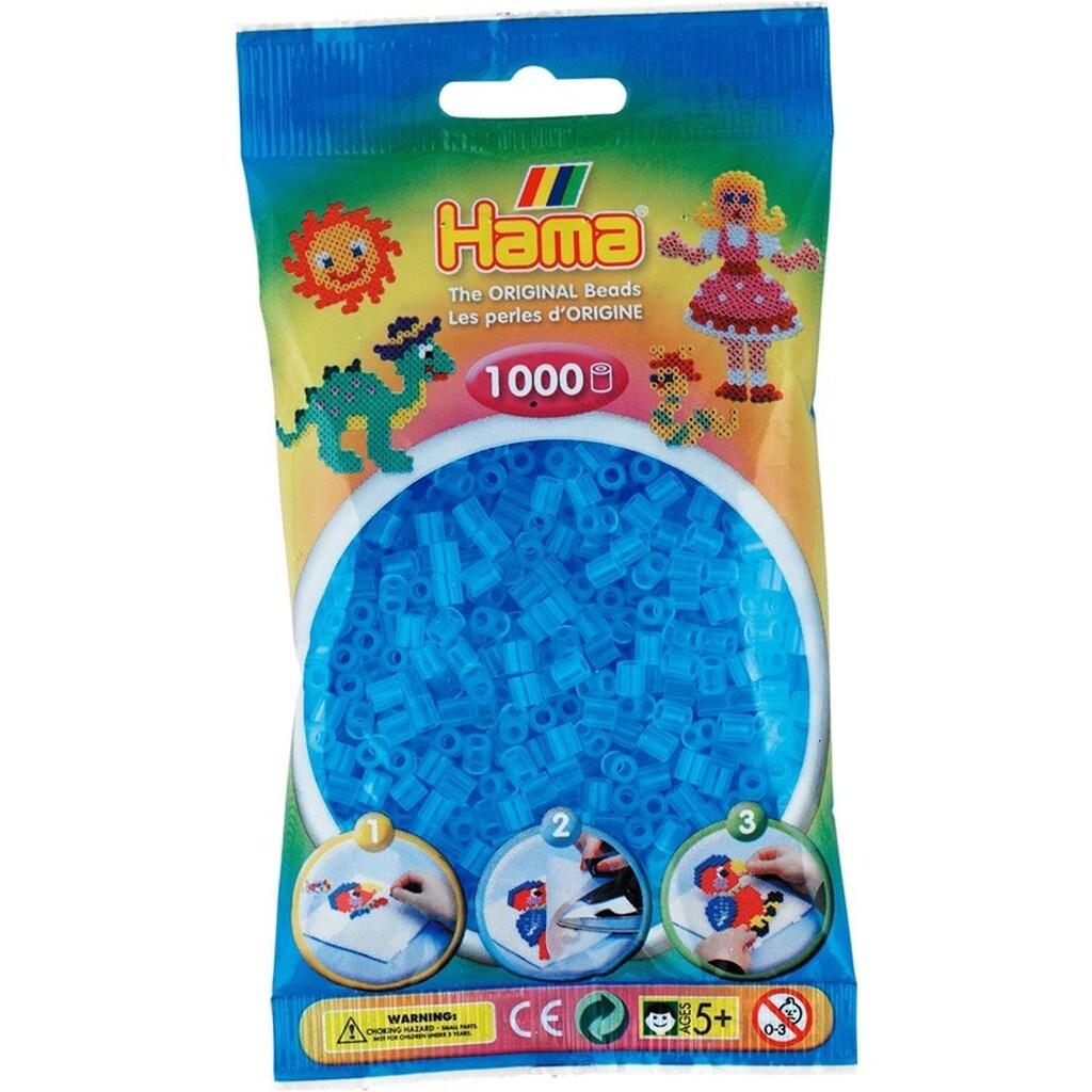 Hama Beads Aqua transparent 1000 pcs