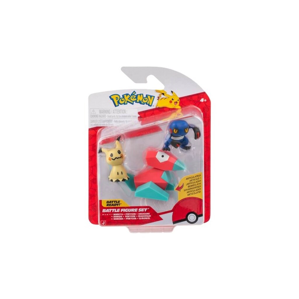 Pokemon BATTLE FIGURE 3 PK MIMIKYU/PORYGON/CROAGUN