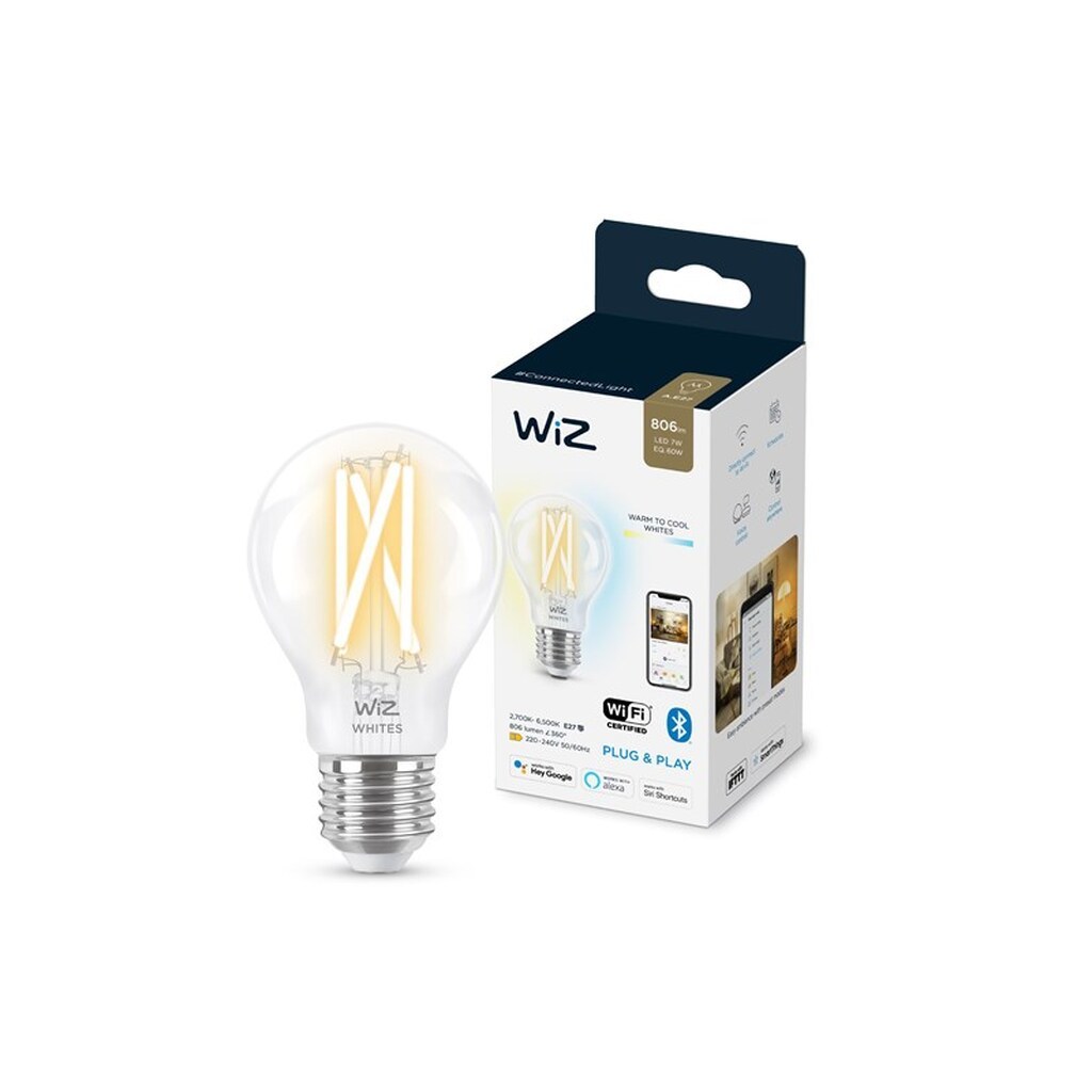 WiZ Filament standard E27, klar