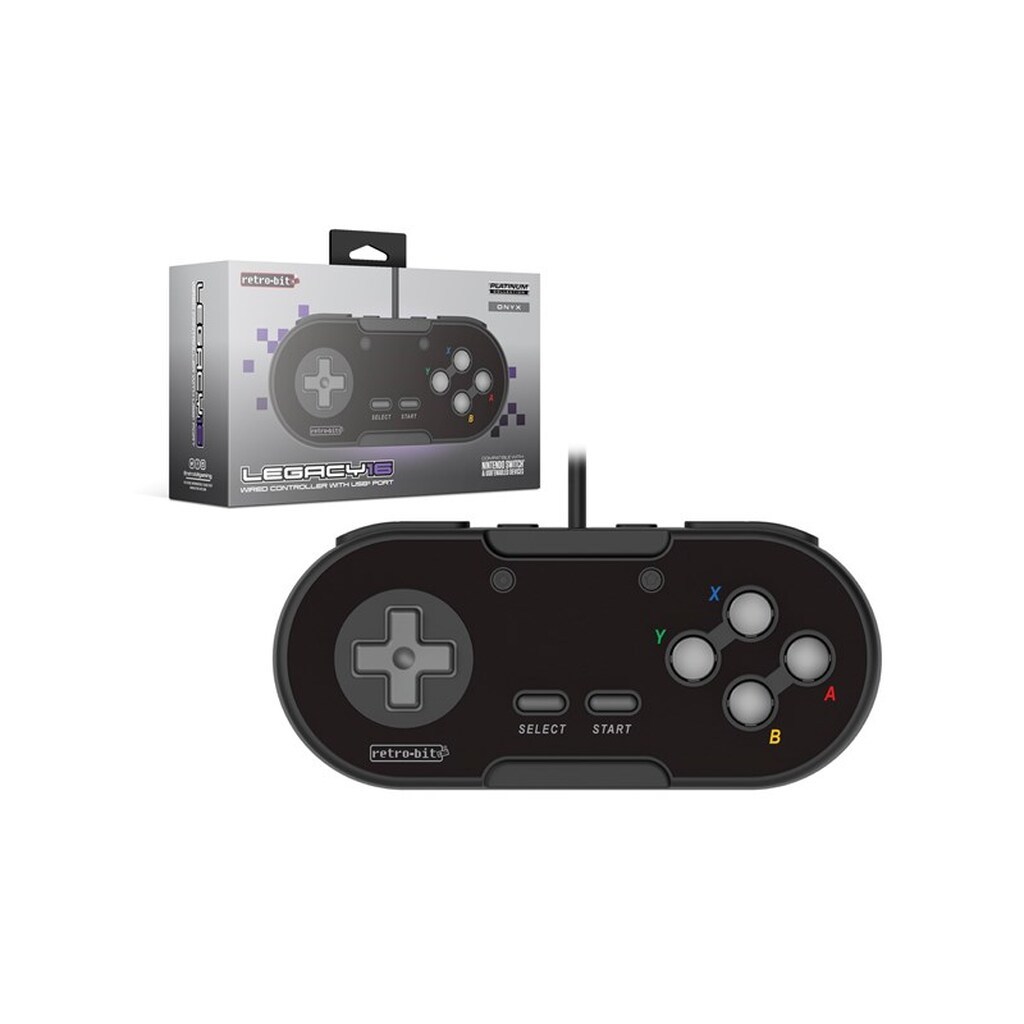 Retro-Bit Legacy 16 USB Pad - Black - Wired Controller - MAC