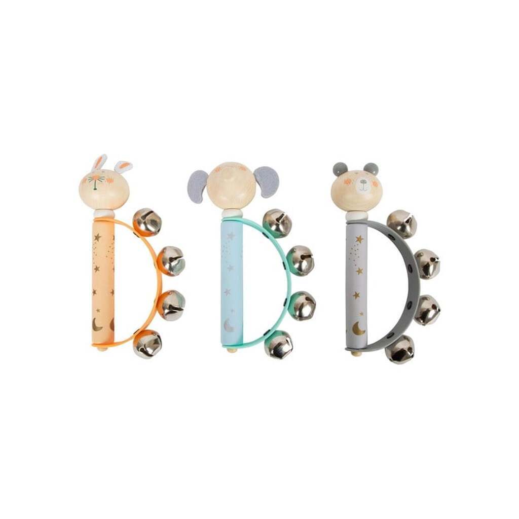 Small Foot - Wooden Baby Tambourine Animal Pastel (Assorted)