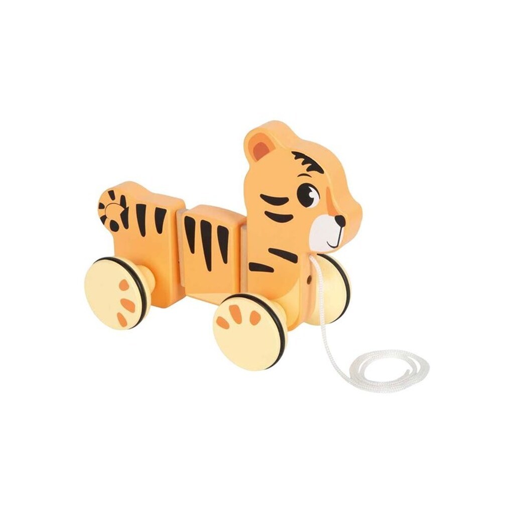 Small Foot - Wooden Pull-along Tiger Safari FSC