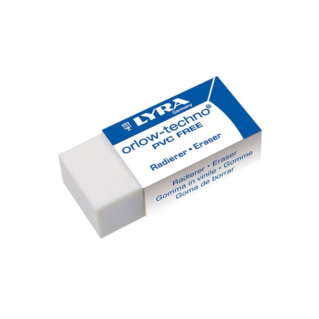 Lyra Plastic Eraser  Sleeved White 30-pack