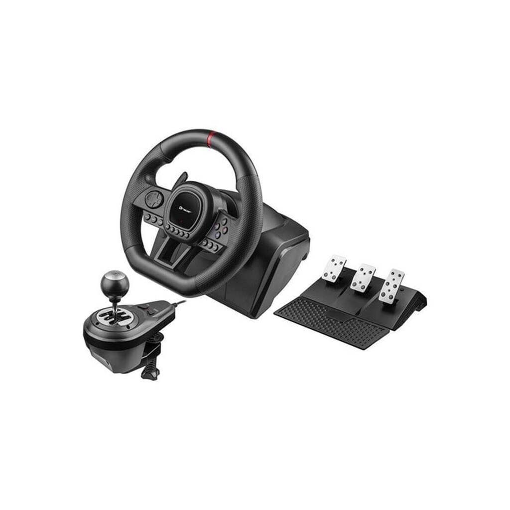 Tracer SimRacer - wheel pedals and gear shift lever set - wired - Wired Steering wheel &amp; Pedal set - Sony PlayStation 4