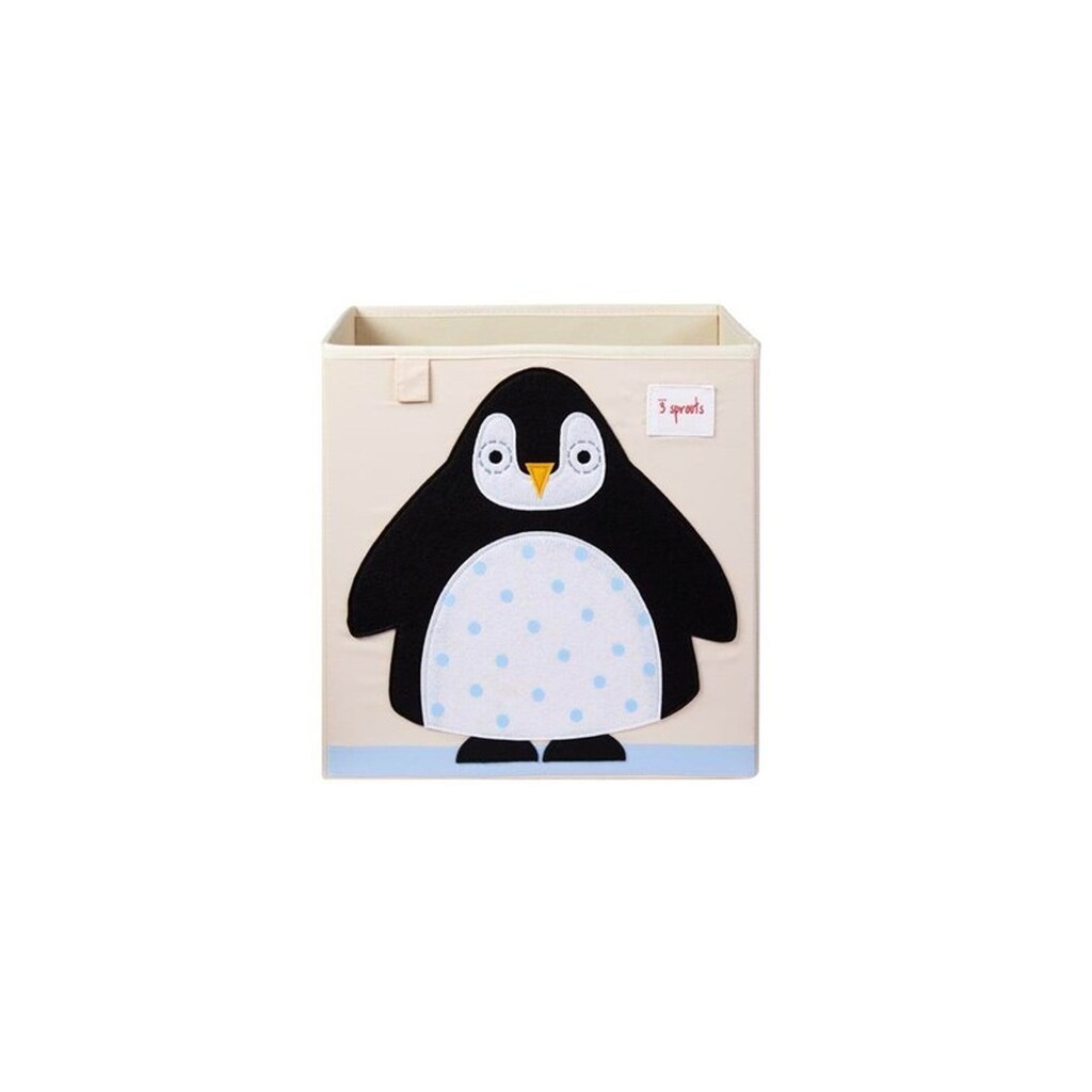 3 Sprouts Storage Box - Black Penguin