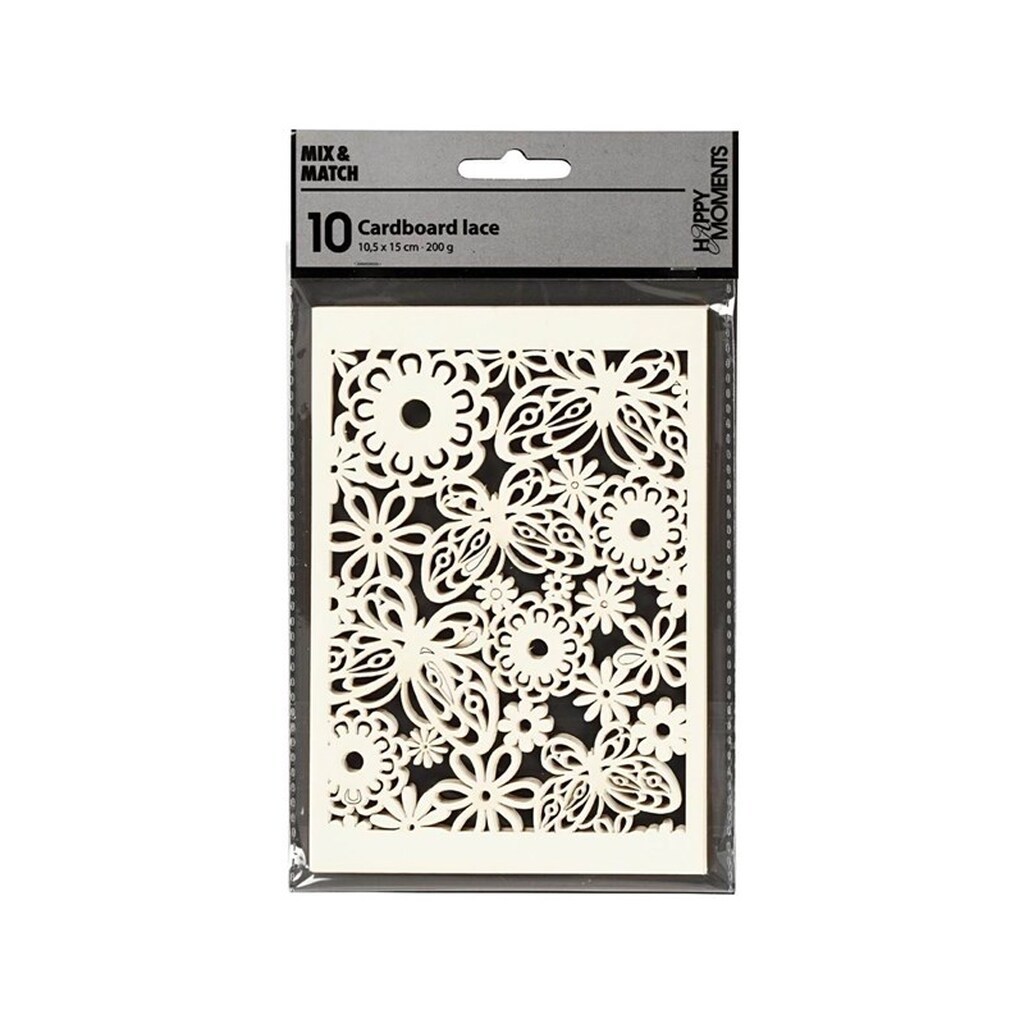 Creativ Company - Patterned cardboard Off-white 10 pcs.