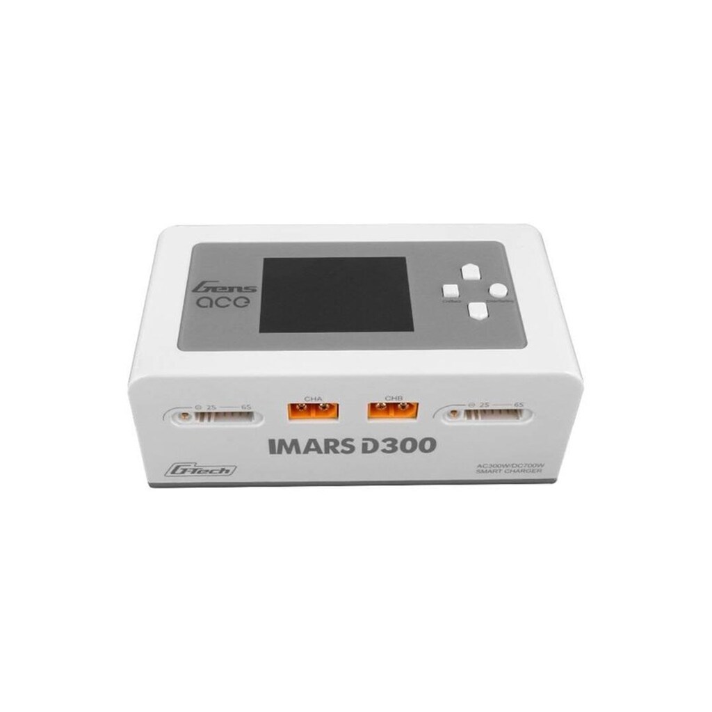 Gens ace &amp;Tattu IMARS D300 G-Tech Channel AC/DC 300W/700W RC Battery Charger-EU White