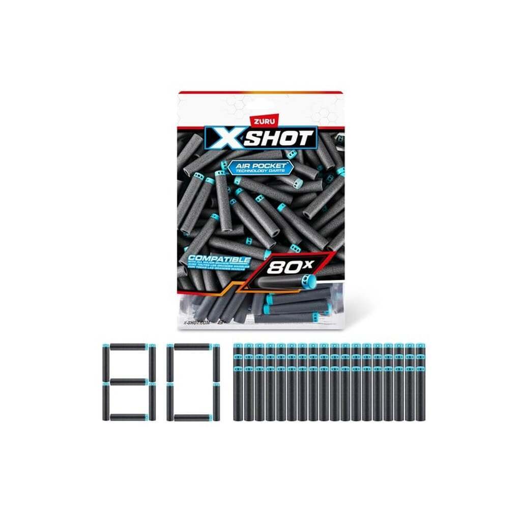 X-shot Excel Darts Refill Pack (80 Darts) ZURU