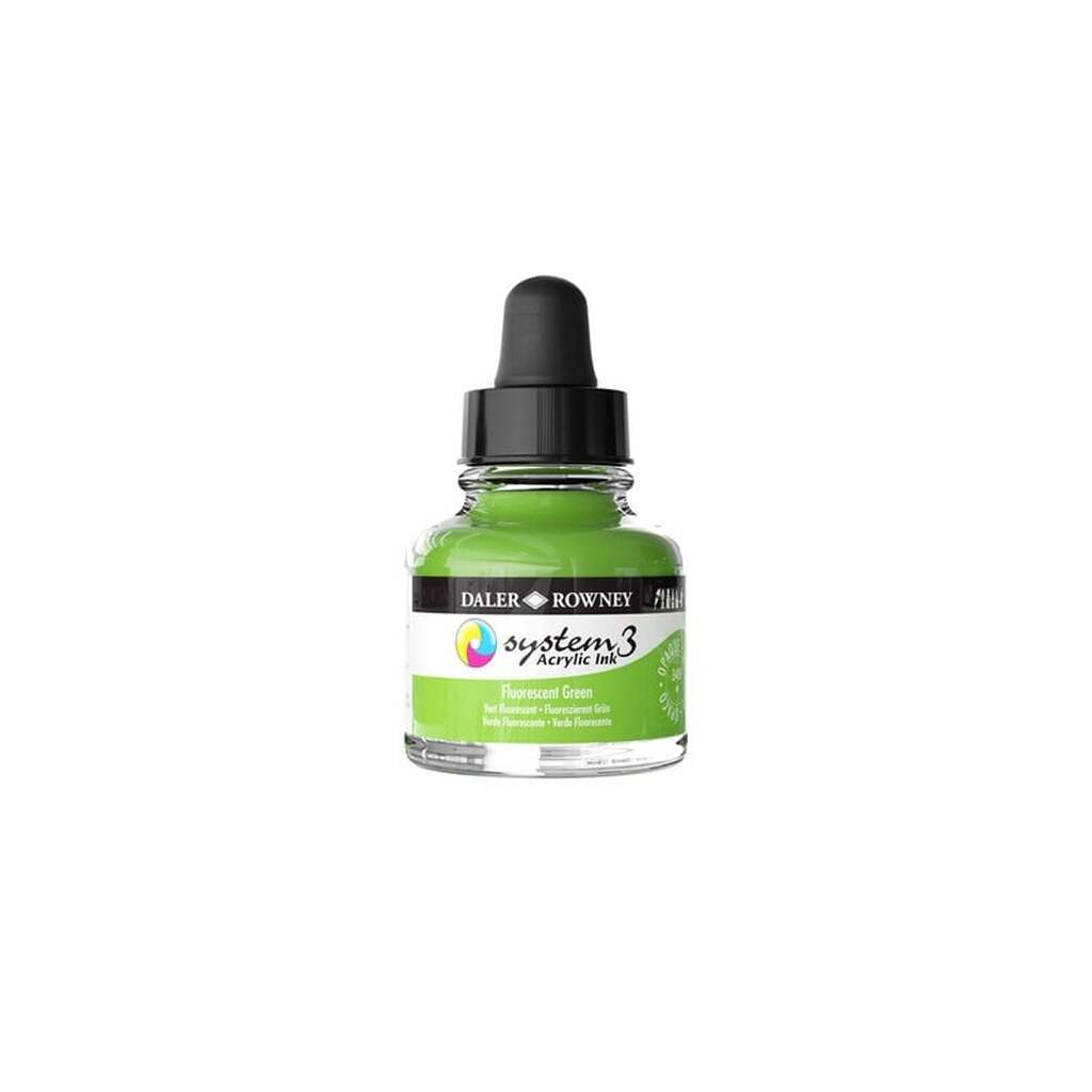 Daler-Rowney System3 Ink 29.5 ml Fluorescent Green