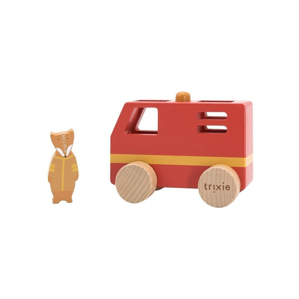 Trixie Baby Wooden Animals Fire Truck Small