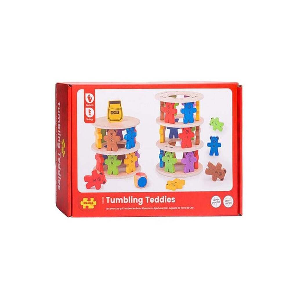 Bigjigs Wooden Stacking Game Teddy Bears.