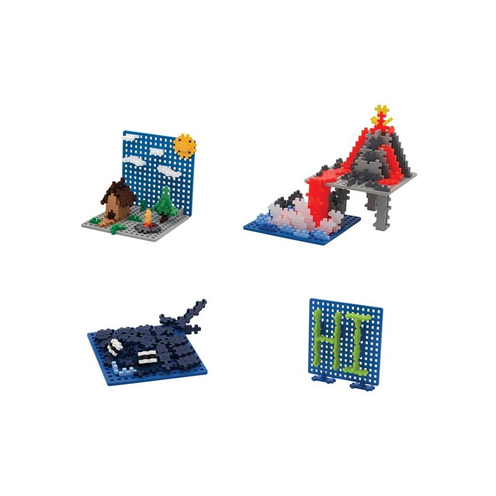 Plus-Plus Baseplate / 2 pcs Blue/Grey