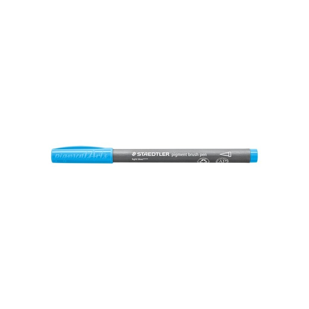 Staedtler BRUSH PIGMENT PEN, ÆSKE 10 STK, LYS BLÅ