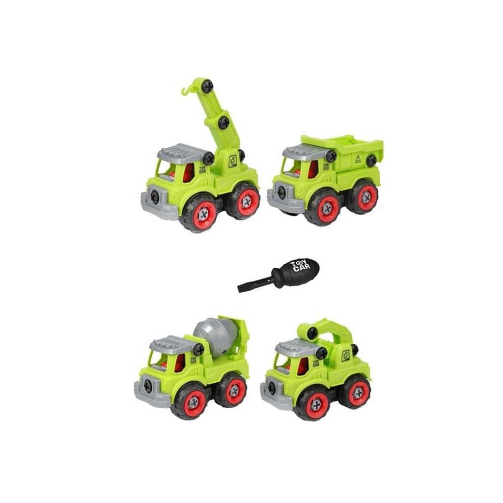 Toi-Toys Cars &amp; Trucks Construction vehicles with screwdriver