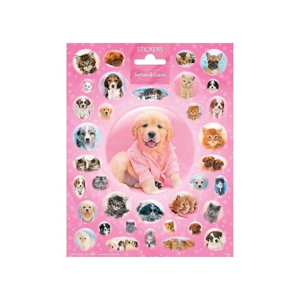 Totum - Sticker sheet Cutie Puppies and Kittens