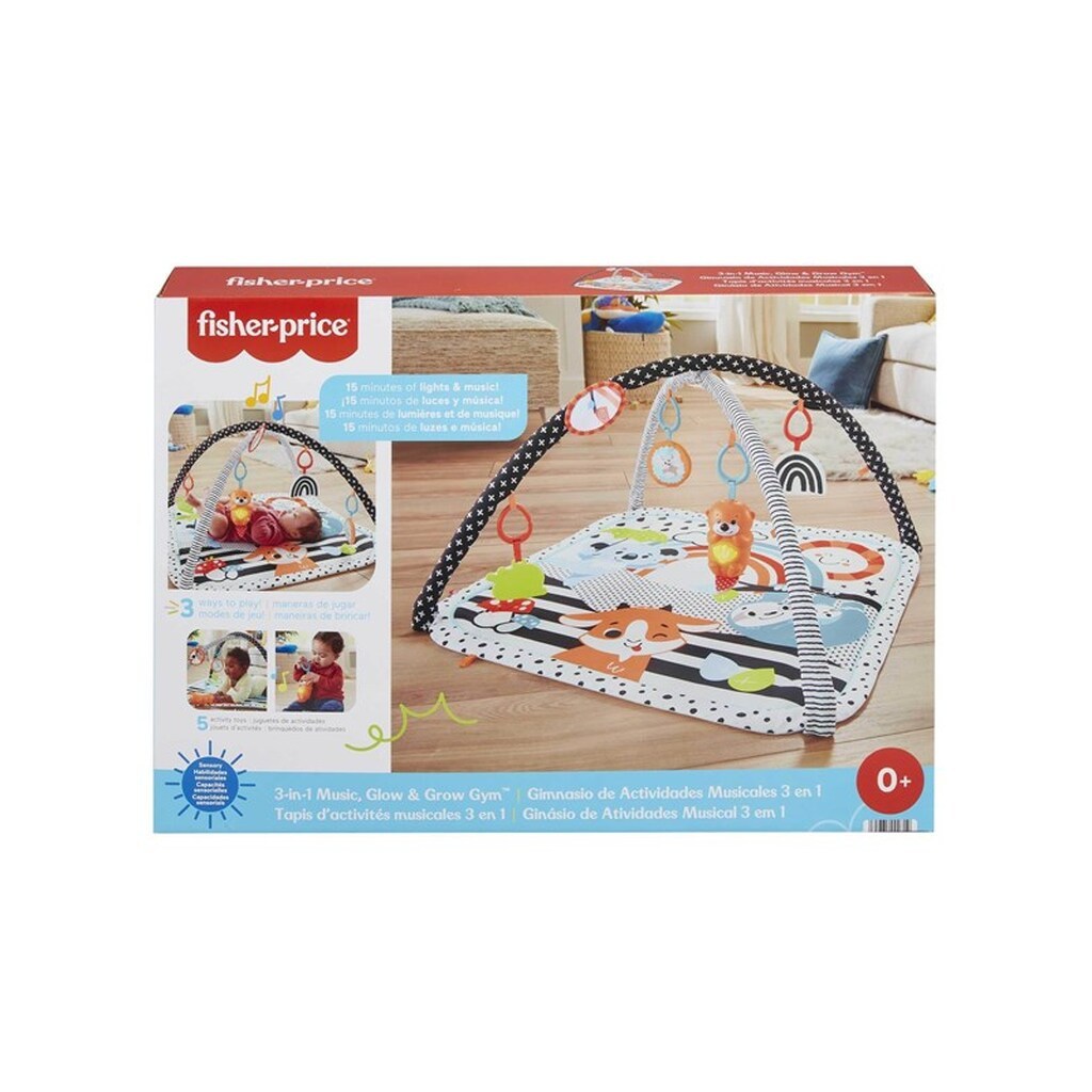 Fisher Price 3-in-1 Music Glow and Grow Legetæppe