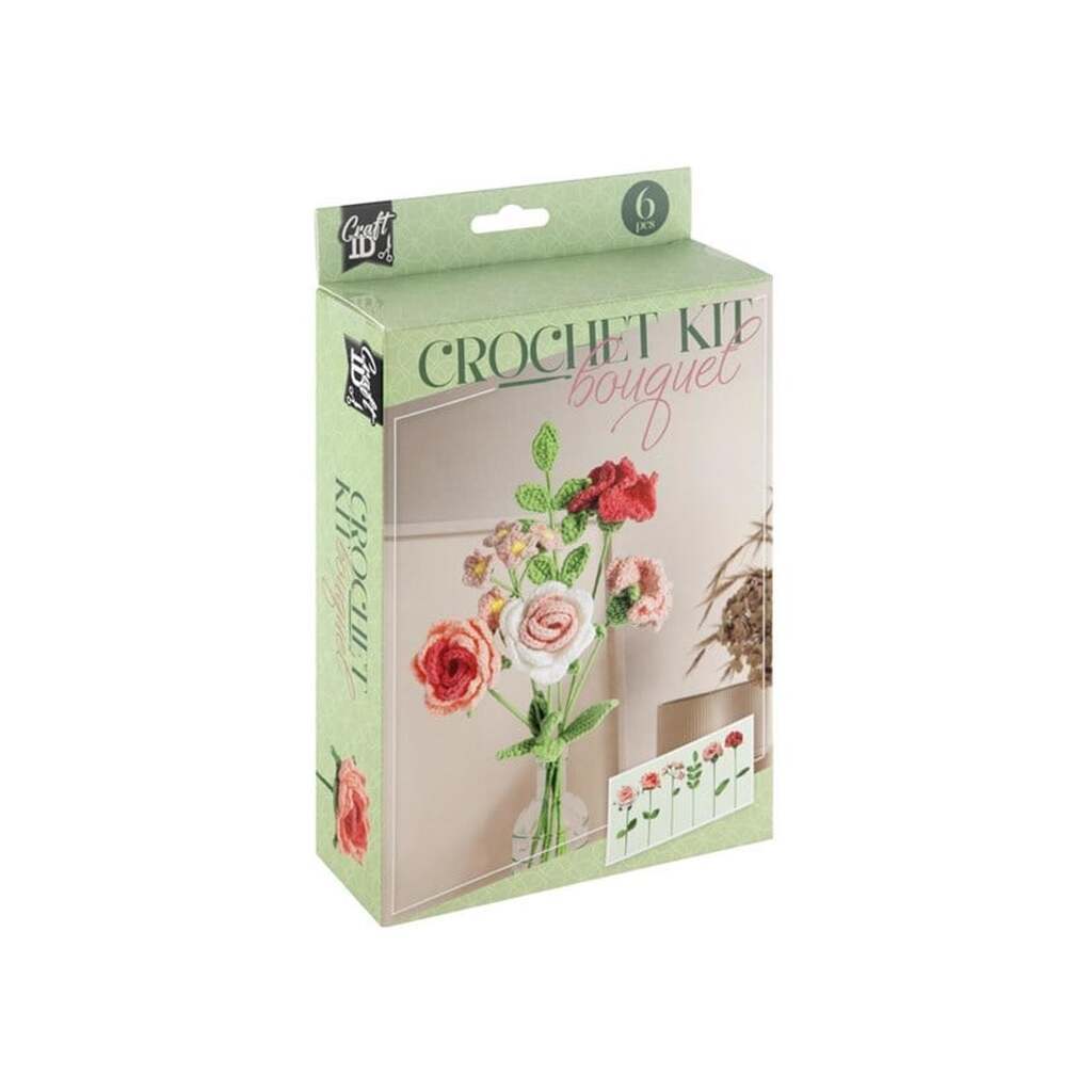 Creative Craft Group CROCHET KIT Hæklesæt FLOWERS Pink