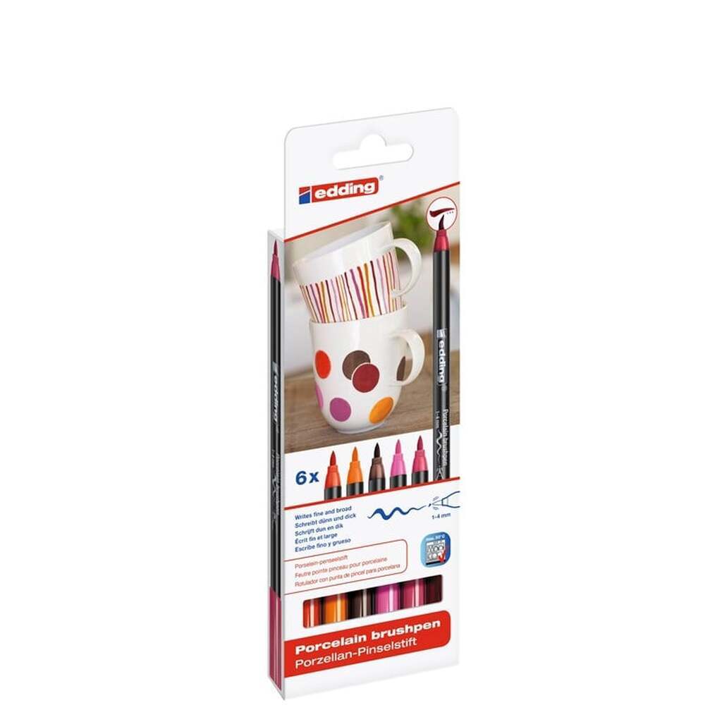 Edding Porcelain pens set of 5 warm colours