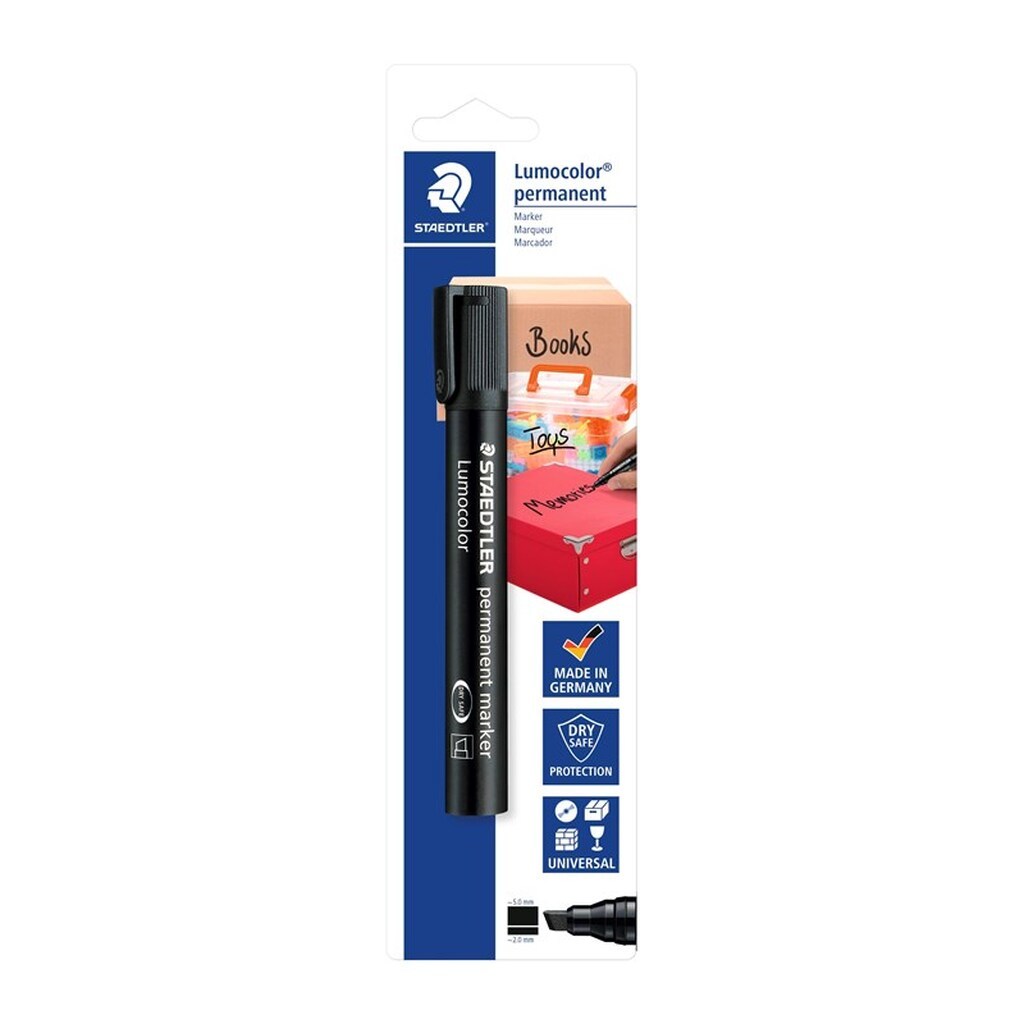 Staedtler Lumocolor Marker Perm 2/5mm Sort 1/Bk