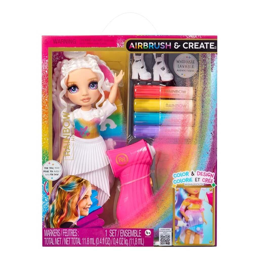Rainbow High Air Brush &amp; Create Fashion Dolls Purple eyes