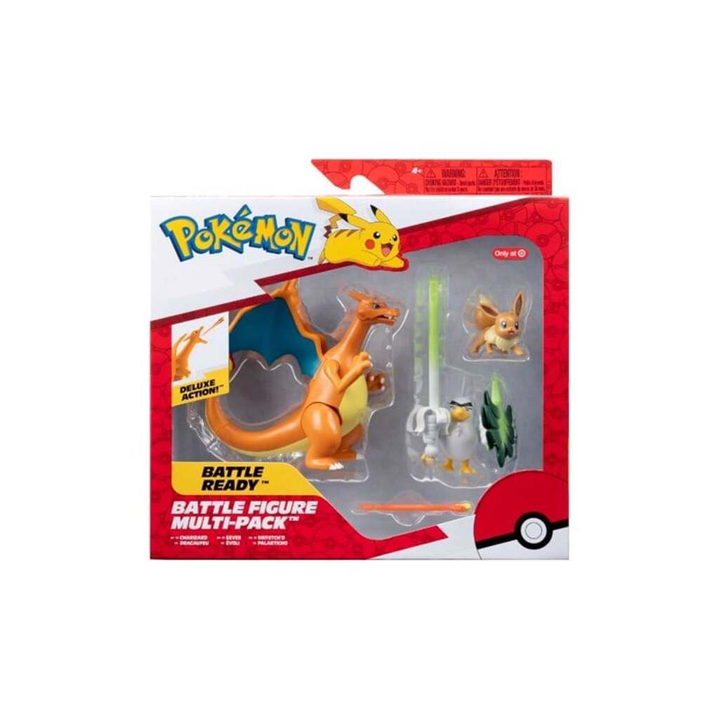Pokemon Battle Figure Multi-Pack with Charizard Eevee and Sirfetch&apos;d