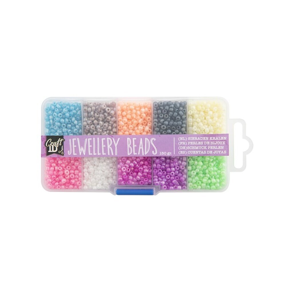 Craft Sensations Jewellery beads 15 grams each colour 10 colours