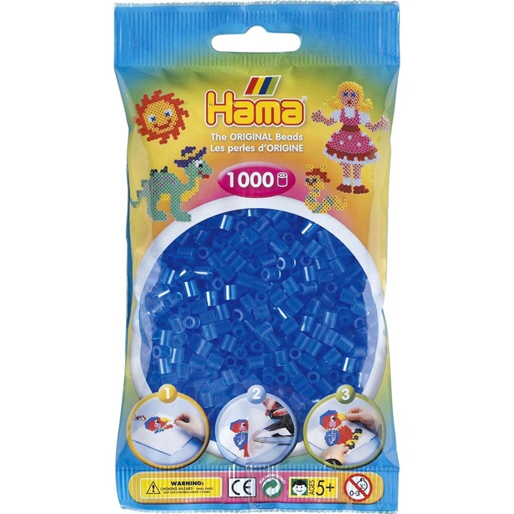 Hama Beads - Transparent Blue 1000 pcs