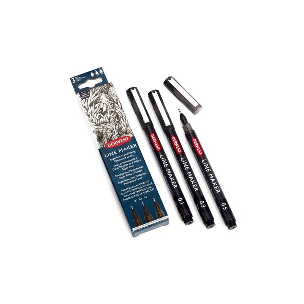 Derwent Line Maker Sort 3 stk.