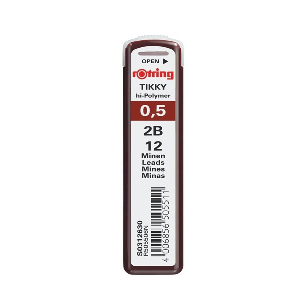 Rotring rOtring blyantstifter | 0.5 mm | 2B hårdhed | 12 stifter
