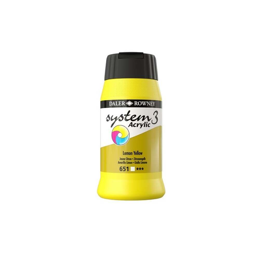 Daler-Rowney System3 500 ml Lemon Yellow