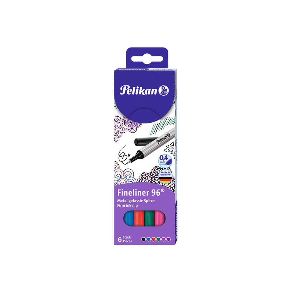 Pelikan Fineliner 0,4mm, 6 farver