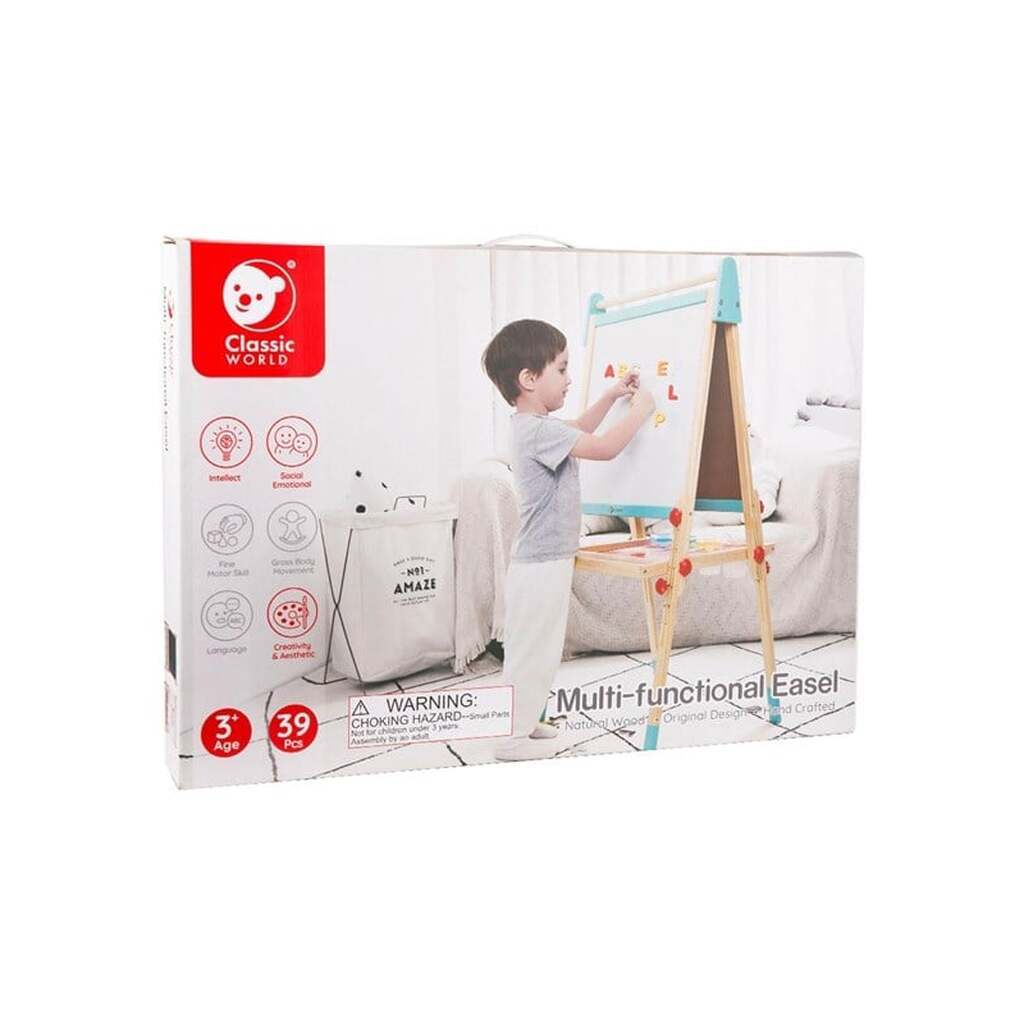 Classic World Wooden Magnetic and School Board 2in1 39pcs.