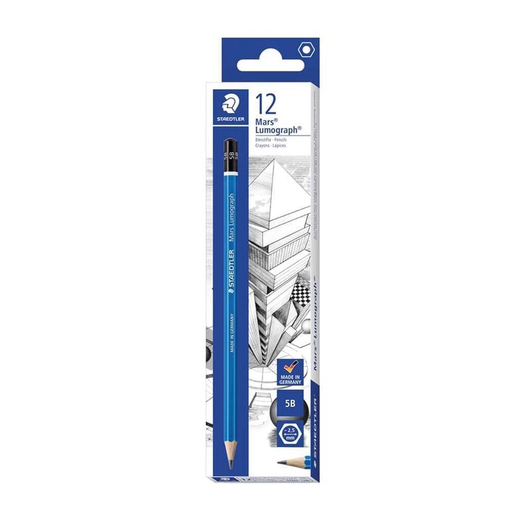 Staedtler MARS LUMOGRAPH BLYANT 5B, ÆSKE 12 STK
