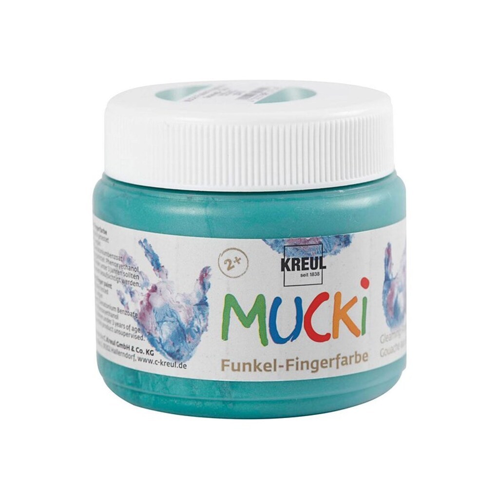 Creativ Company Mucki Finger Paint - Green Metallic 150ml