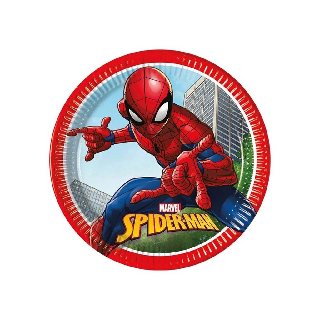 Globos - Paper Plates FSC Spider-Man Crime Fighter 8 pcs.
