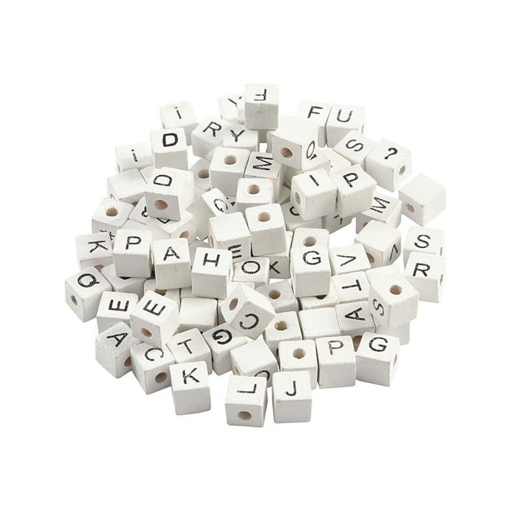 Creativ Company - Letter Beads White A-Z 92pcs.
