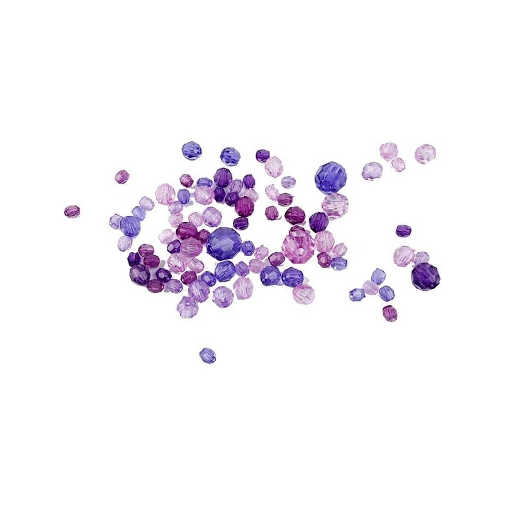 Creativ Company Faceted Beads Mix Purple 45 grams