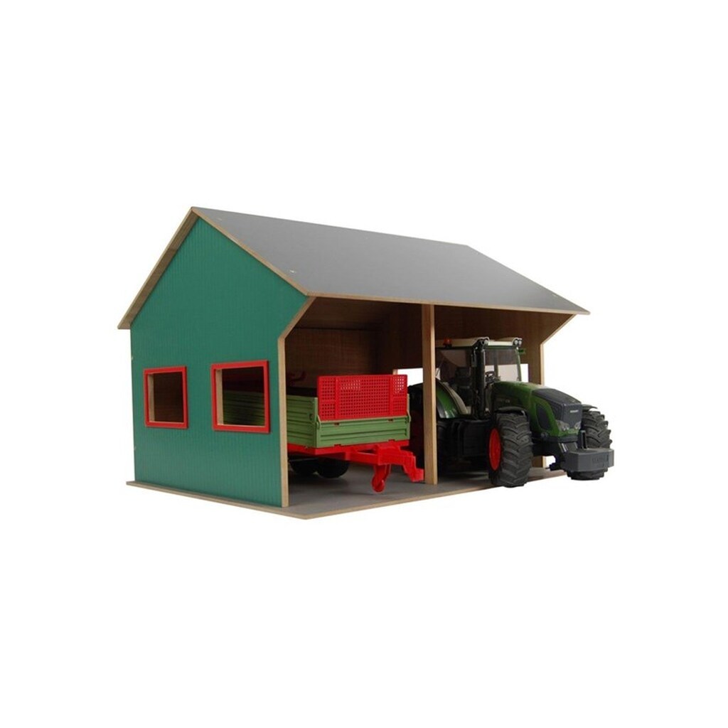 Kids Globe - Agricultural Shed for 2 Vehicles 1:16
