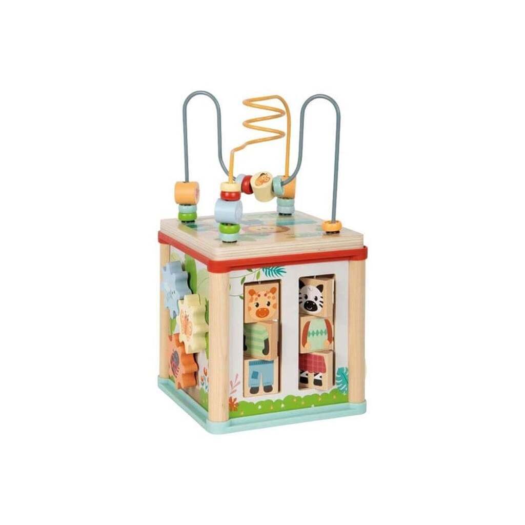 Small Foot - Wooden Motor Skills Cube - Jungle Friends