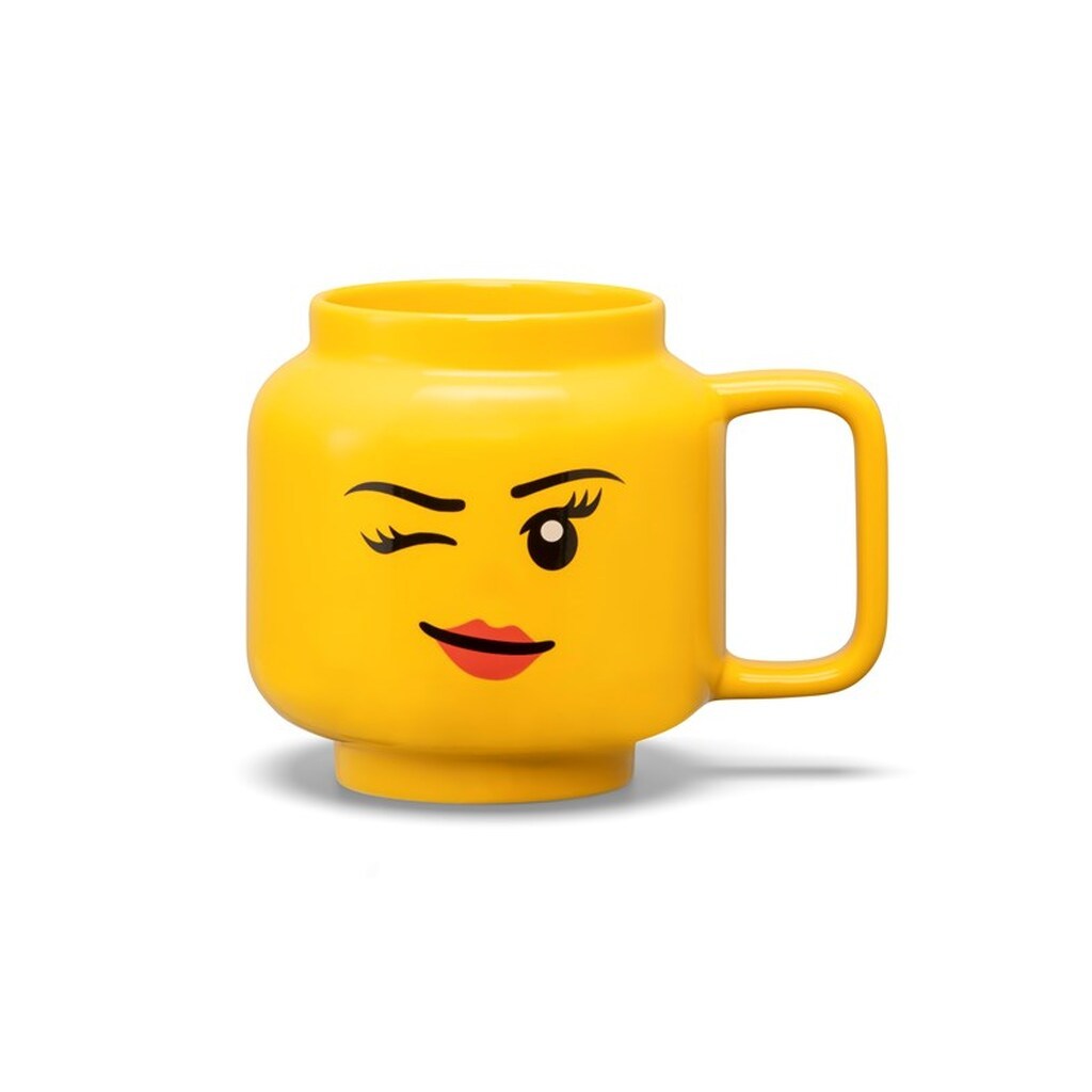 LEGO Stort keramik krus, blinkende pige - 530 ml