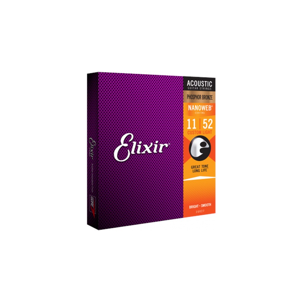 ELIXIR Acoustic Phosphor Bronze Nanoweb Custom Light 11-52