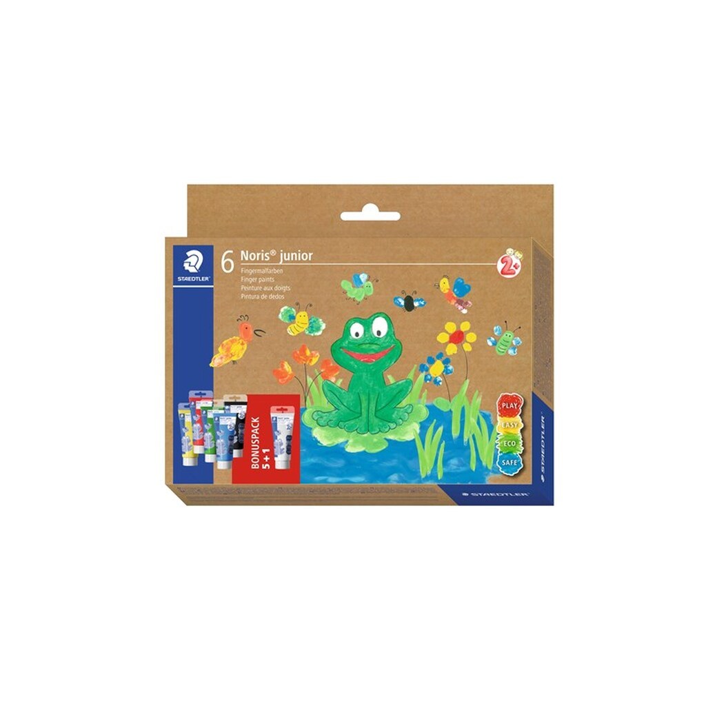 Staedtler Noris Junior Fingermaling 75ml 6 ass./æske