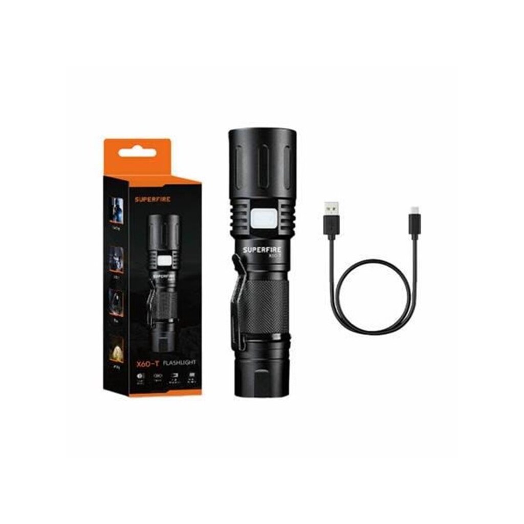 Superfire Flashlight  X60-T 1500lm USB